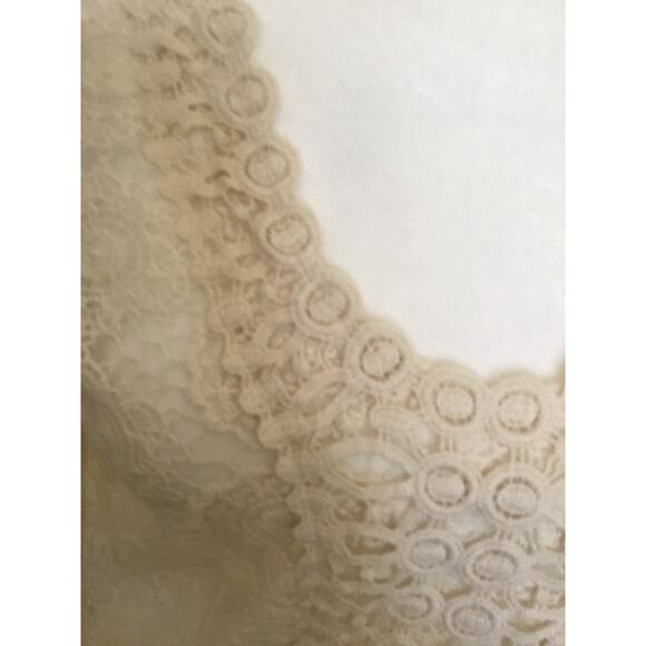 Solitaire Swim Cover Up Lace Cream Beige Lace Cover Up Size M - Picture 8 of 16